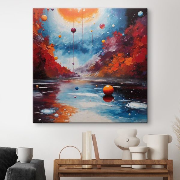 Cuadros Cuadro de un lago con pelotas de colores y luces (SKU: s36224) Cuadros Cuadros Cuadro de un lago con pelotas de colores y luces (SKU: s36224)