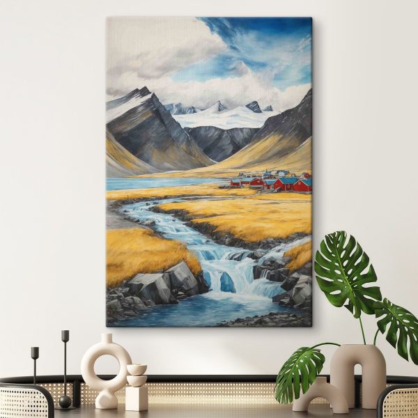 Cuadros Un río que atraviesa un valle rodeado de montañas y un pueblo (SKU: s36235) Cuadros Cuadros Un río que atraviesa un valle rodeado de montañas y un pueblo (SKU: s36235)