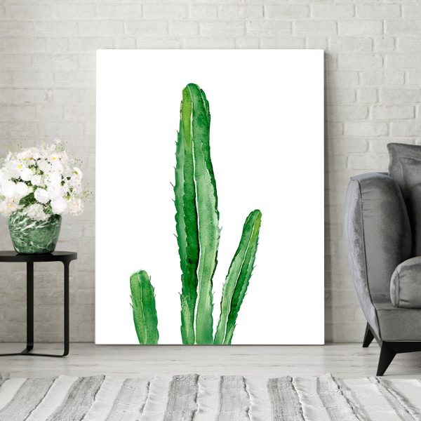 Green cactus with long stems