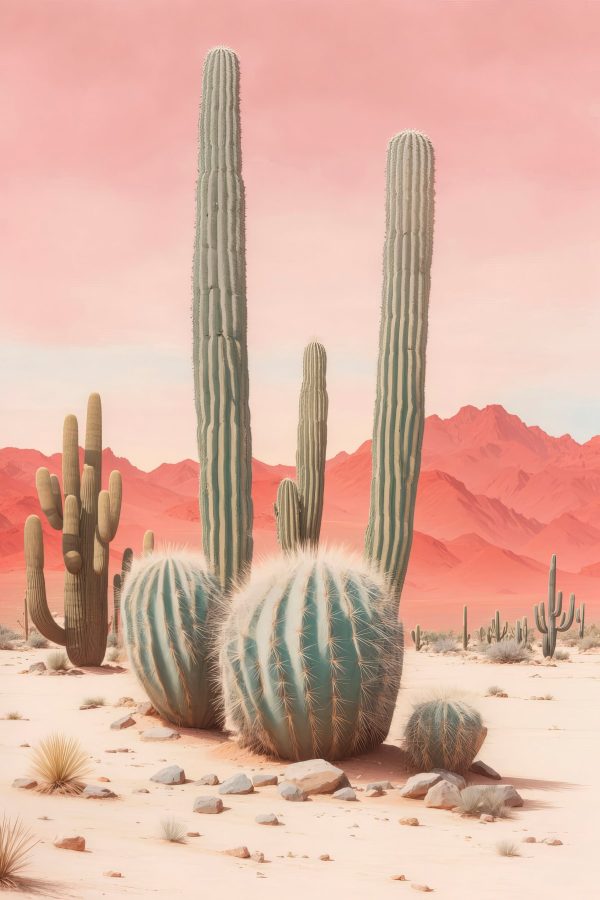 Group of cacti in a desert Group of cacti in a desert