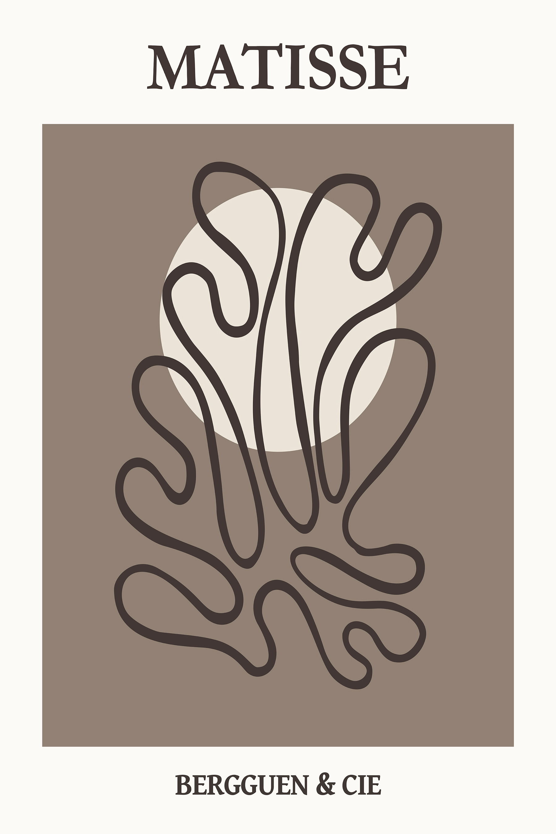 Brown and white drawing of a plant Brown and white drawing of a plant