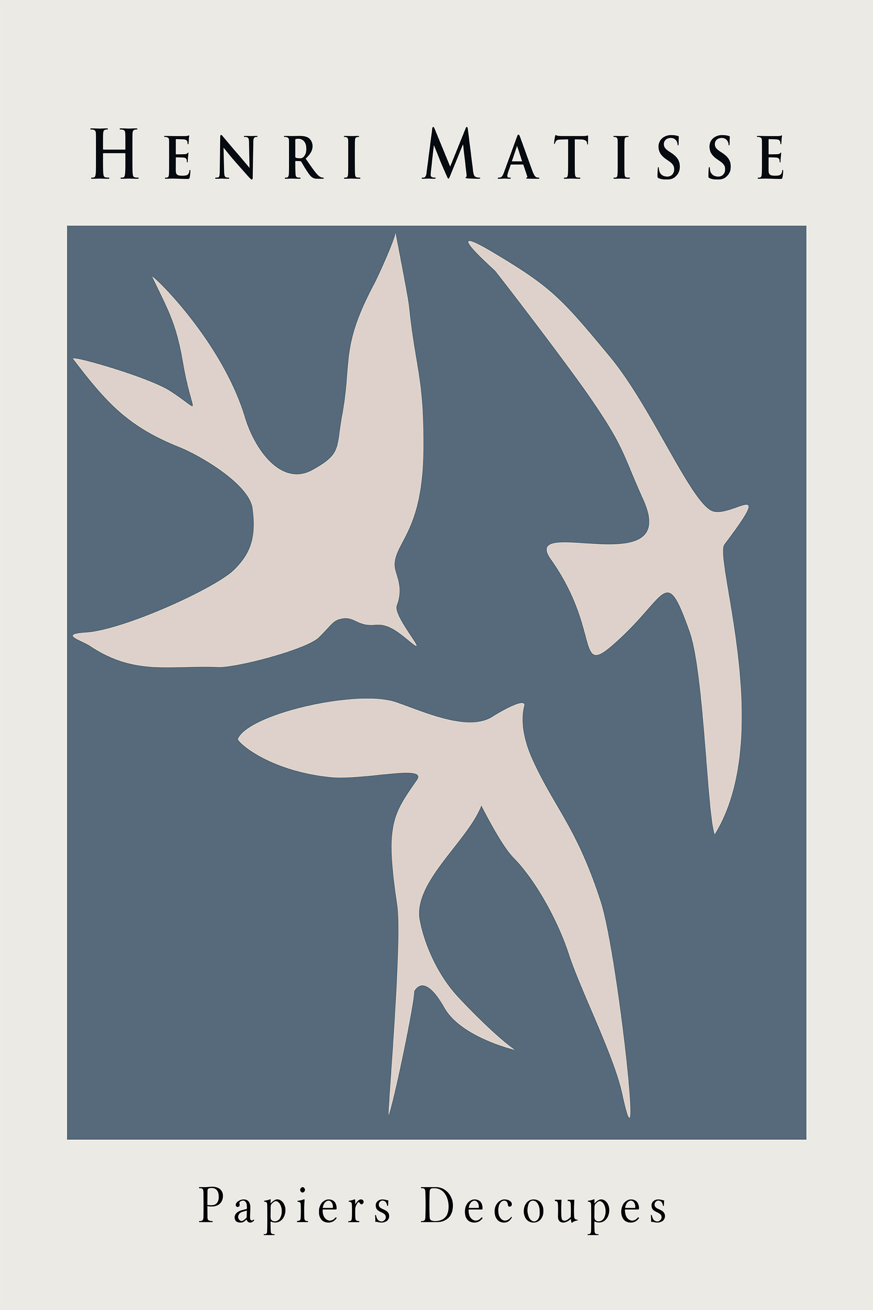 Group of birds on a blue background