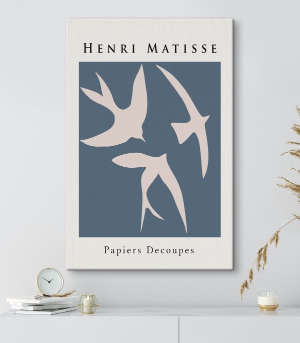 Group of birds on a blue background