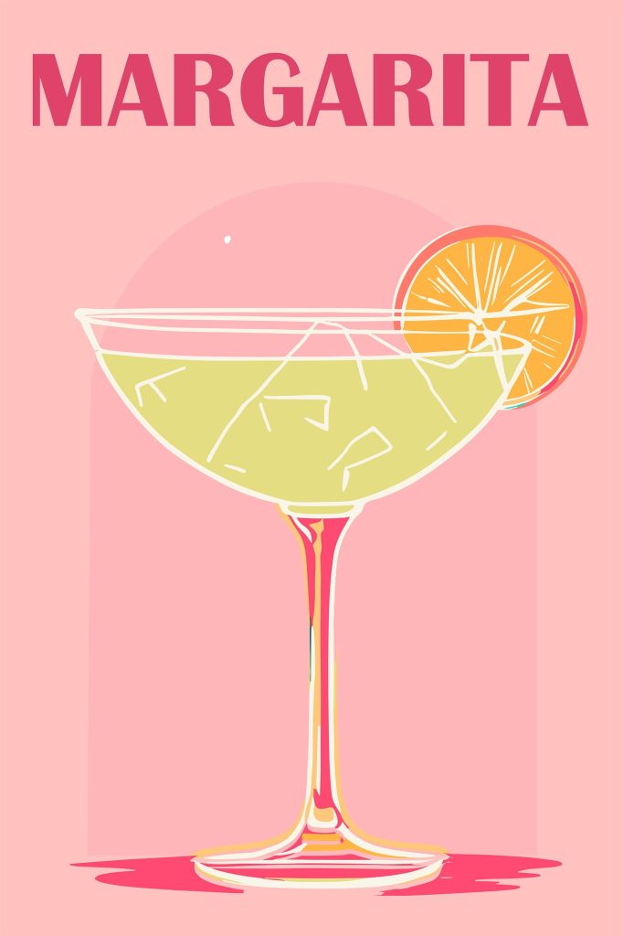 Glass with a drink and a slice of orange Glass with a drink and a slice of orange