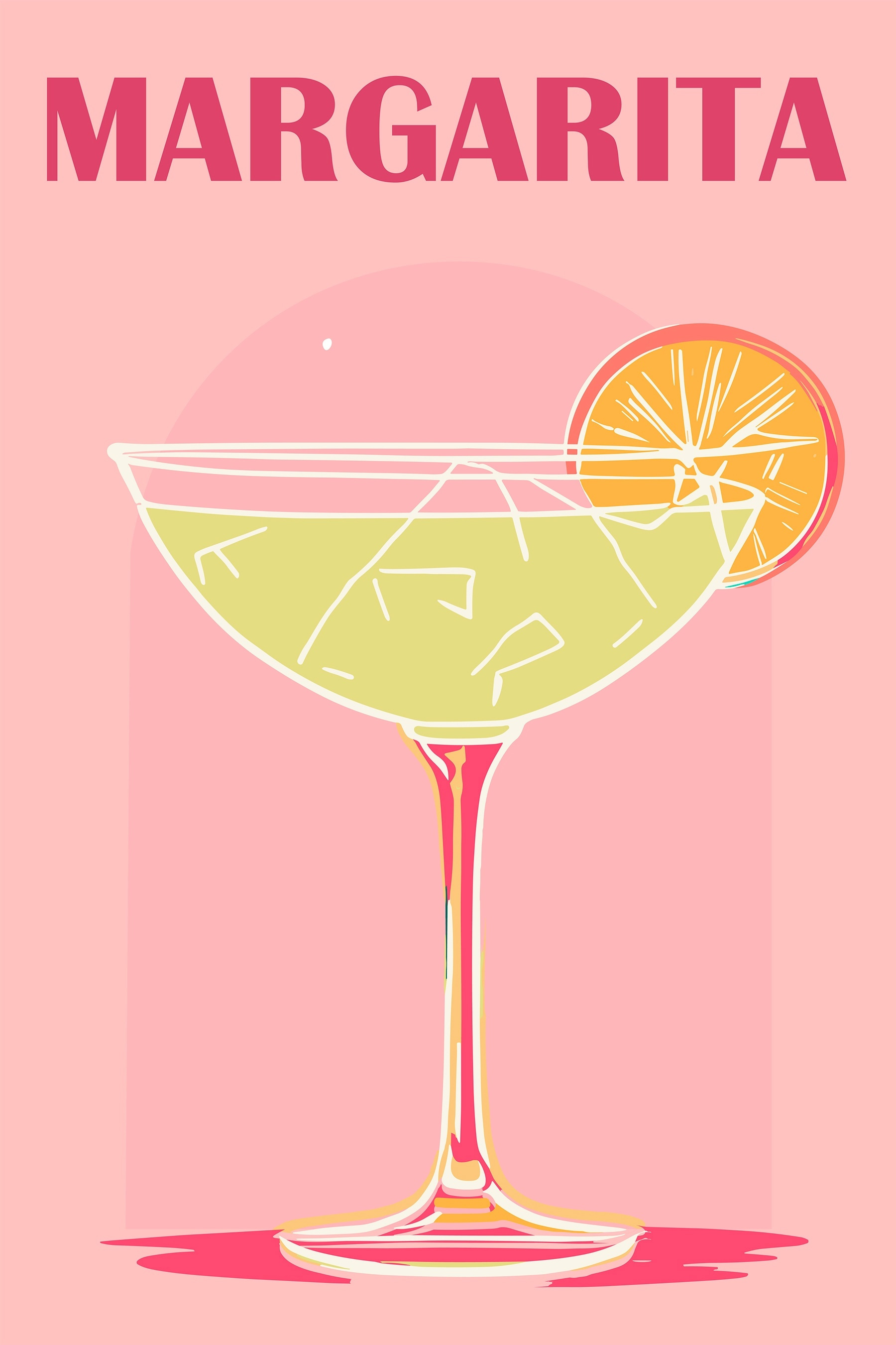 Glass with a drink and a slice of orange Glass with a drink and a slice of orange