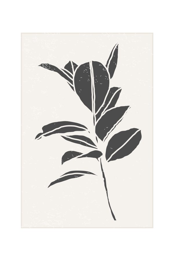Black and white drawing of a plant Black and white drawing of a plant