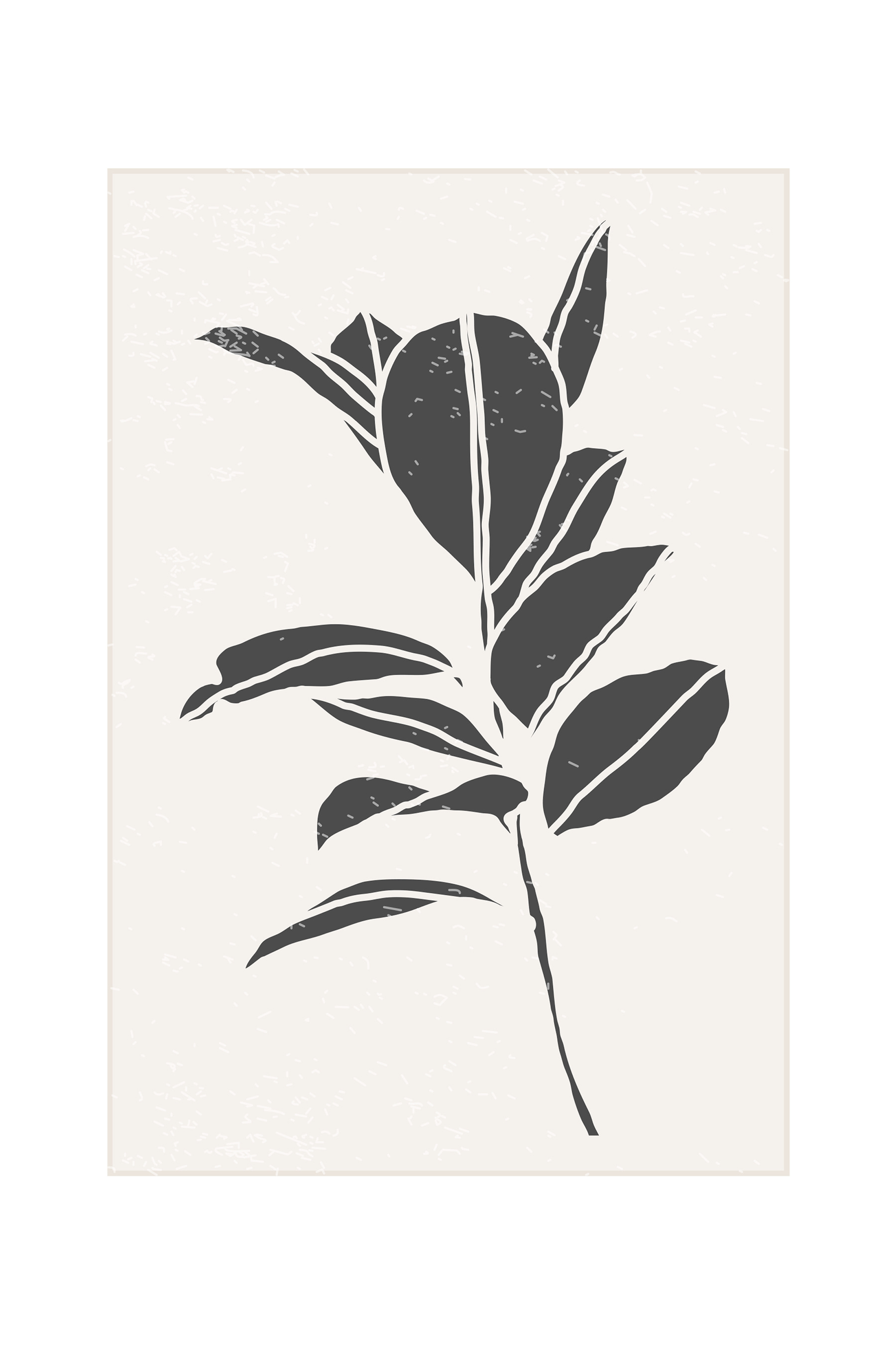 Black and white drawing of a plant Black and white drawing of a plant