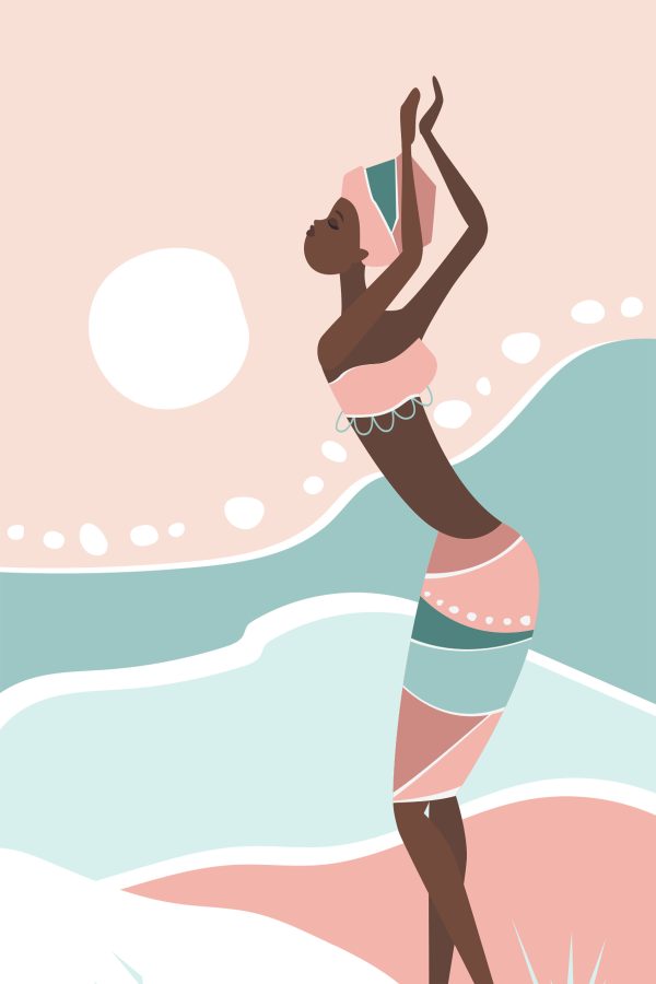 Woman in a bathing suit