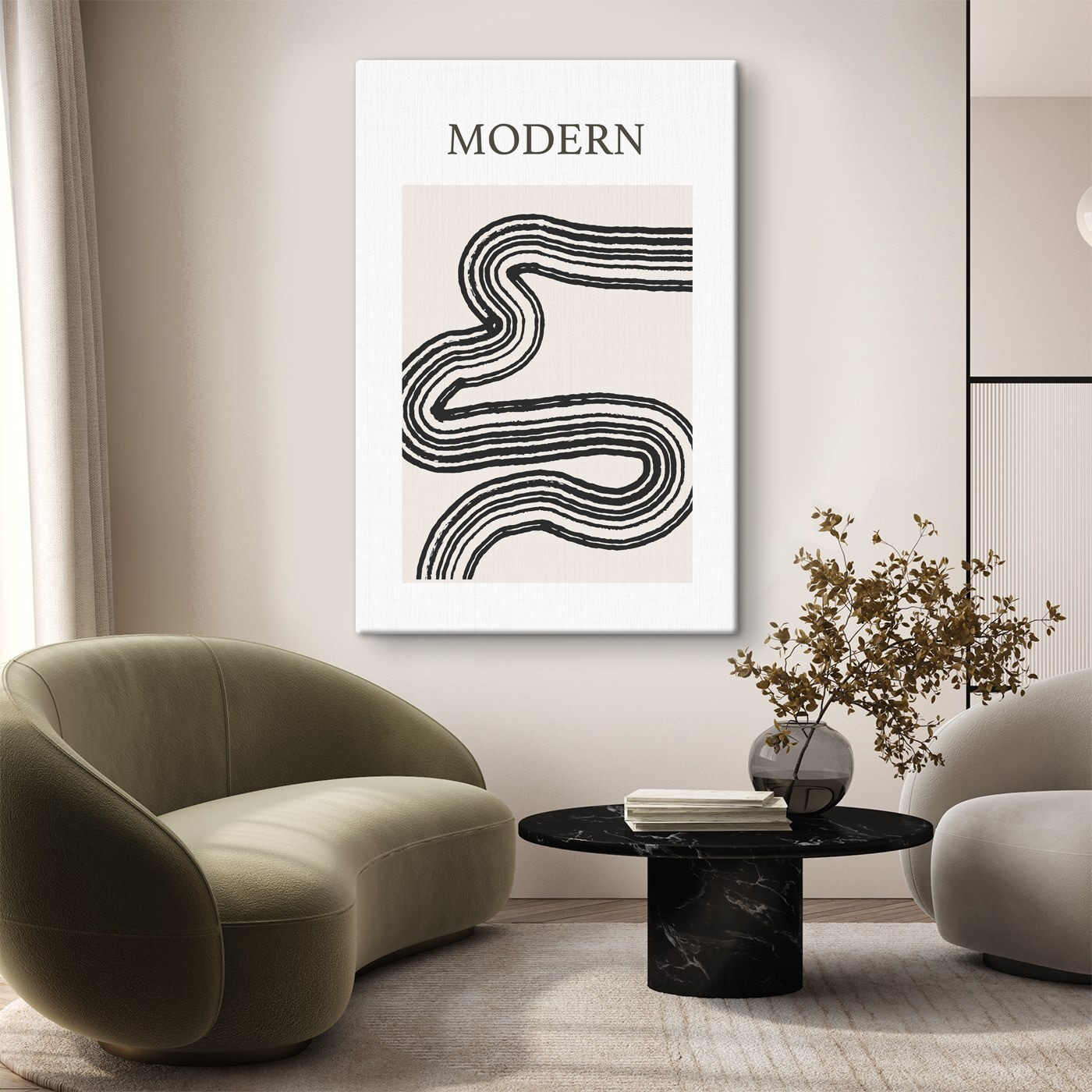 Black and white line art