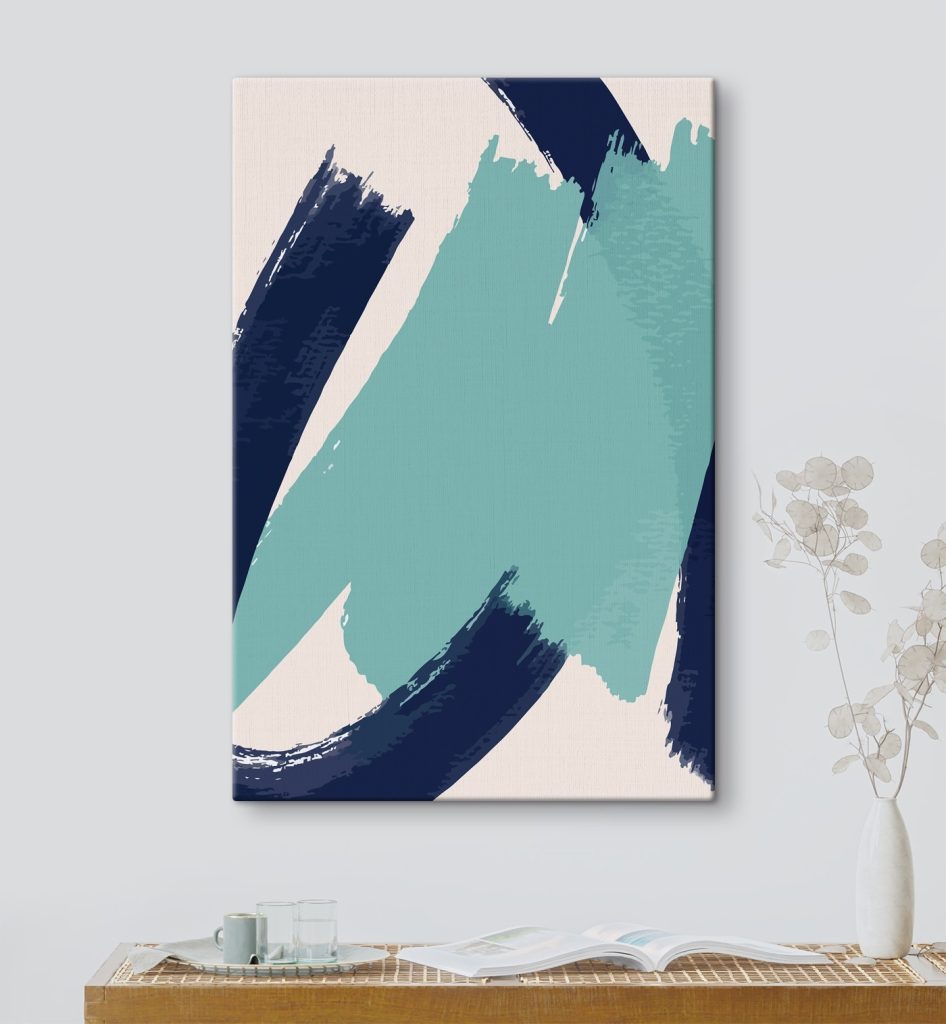 Blue and white paint brush strokes Blue and white paint brush strokes