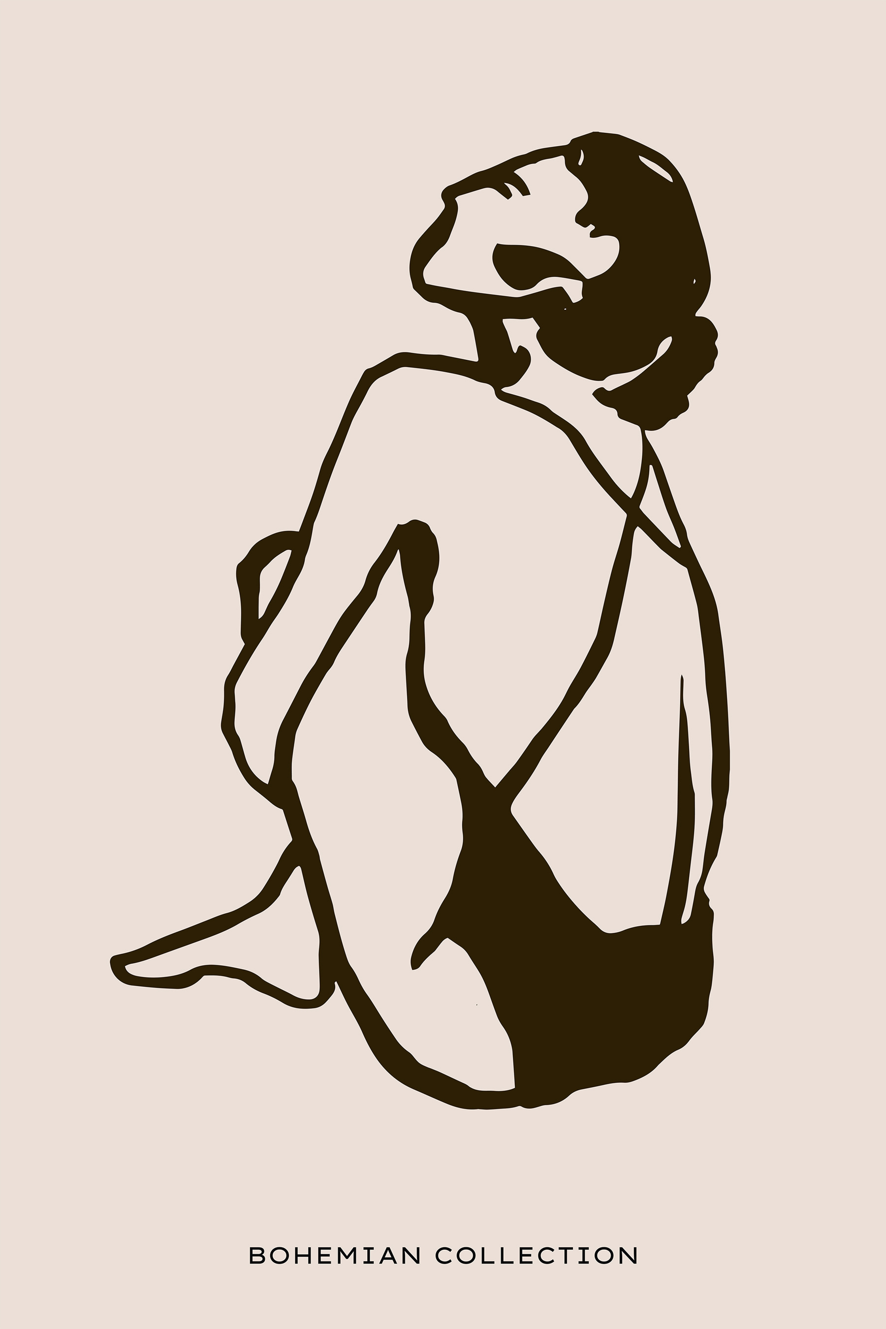 Drawing of a woman sitting Drawing of a woman sitting