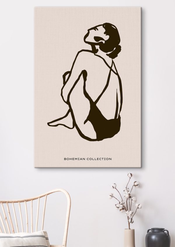 Cuadros Dibujo de una mujer sentada (SKU: s36422) Cuadros Cuadros Dibujo de una mujer sentada (SKU: s36422)
