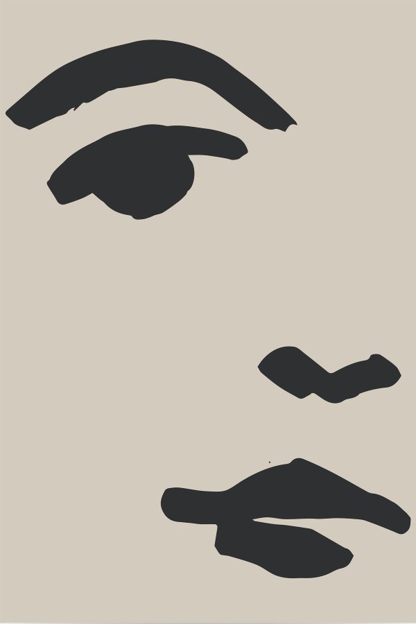 Face with black paint