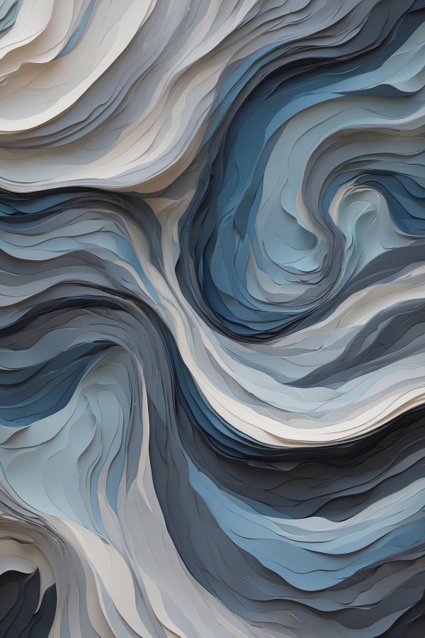 Ocean Waves in Sculpted Layers Ocean Waves in Sculpted Layers