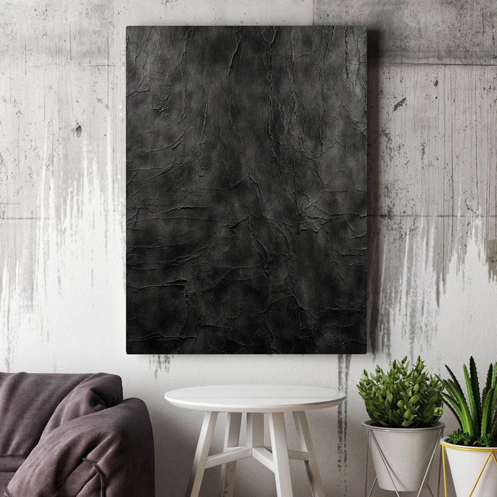 Black surface with cracks
