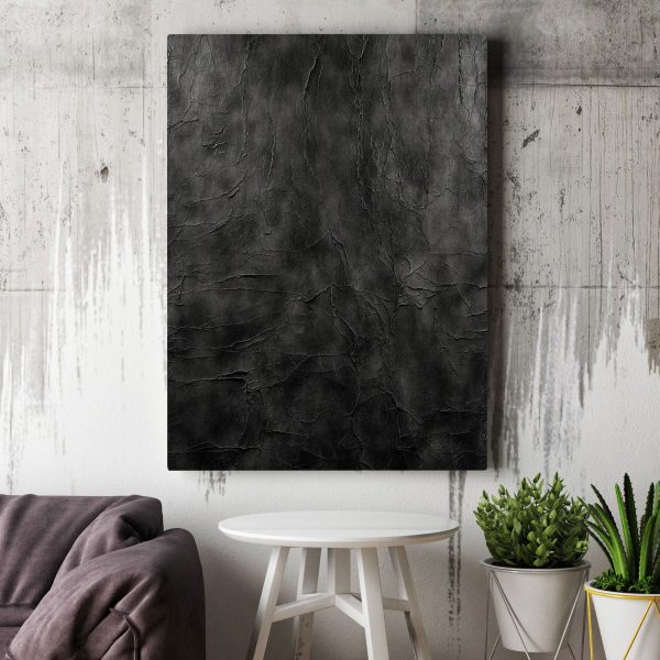 Black surface with cracks