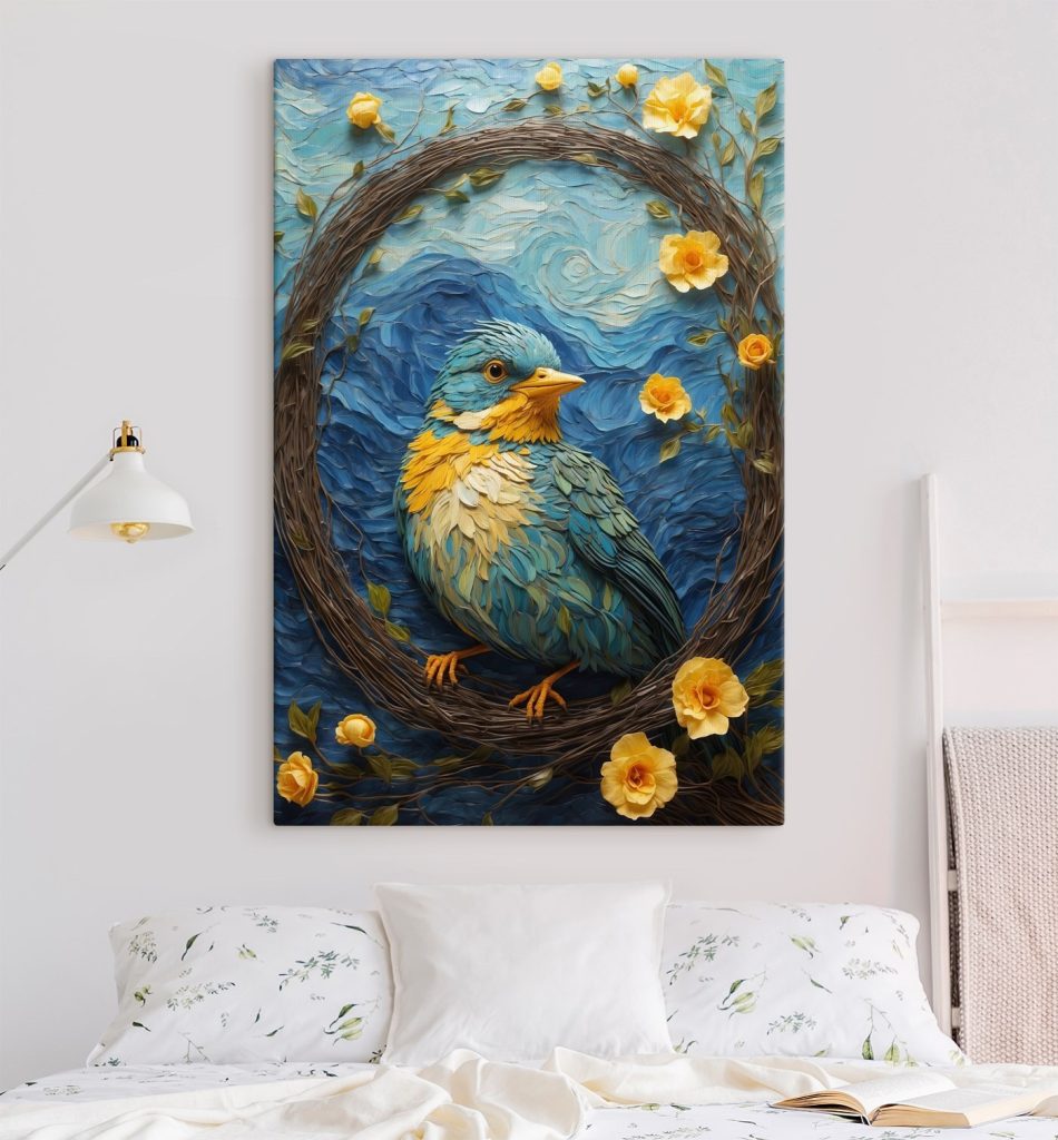 Bird in a wreath