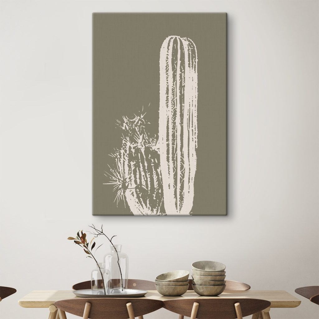White cactus with a brown background White cactus with a brown background