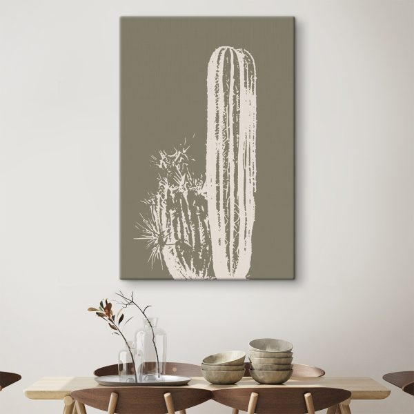 Cuadros Cactus blanco sobre fondo marrón (SKU: s36477) Cuadros Cuadros Cactus blanco sobre fondo marrón (SKU: s36477)