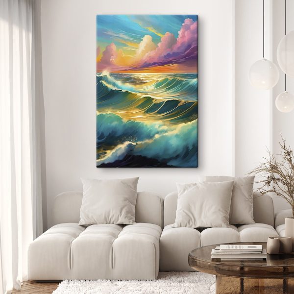 Cuadros Cuadros Grandes olas en el océano (SKU: s36587)
