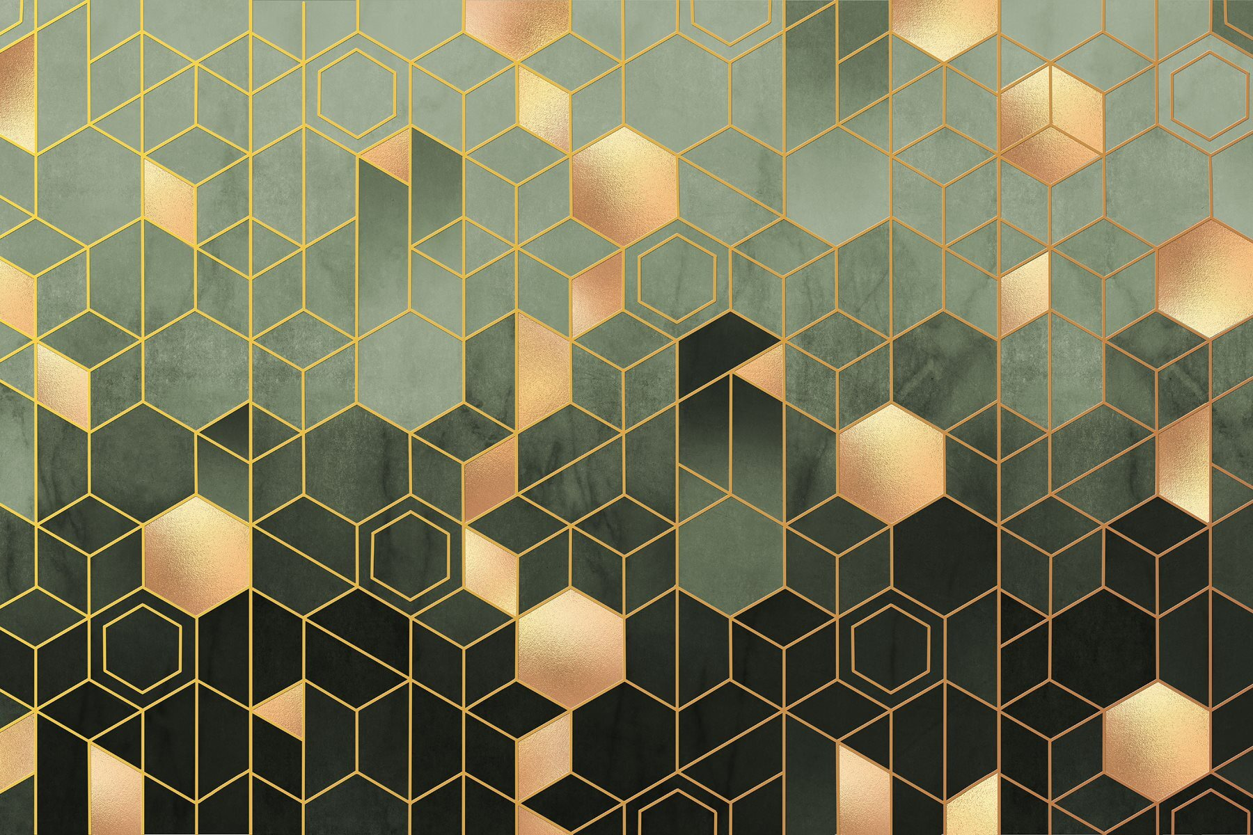 Pattern of hexagons and squares Pattern of hexagons and squares