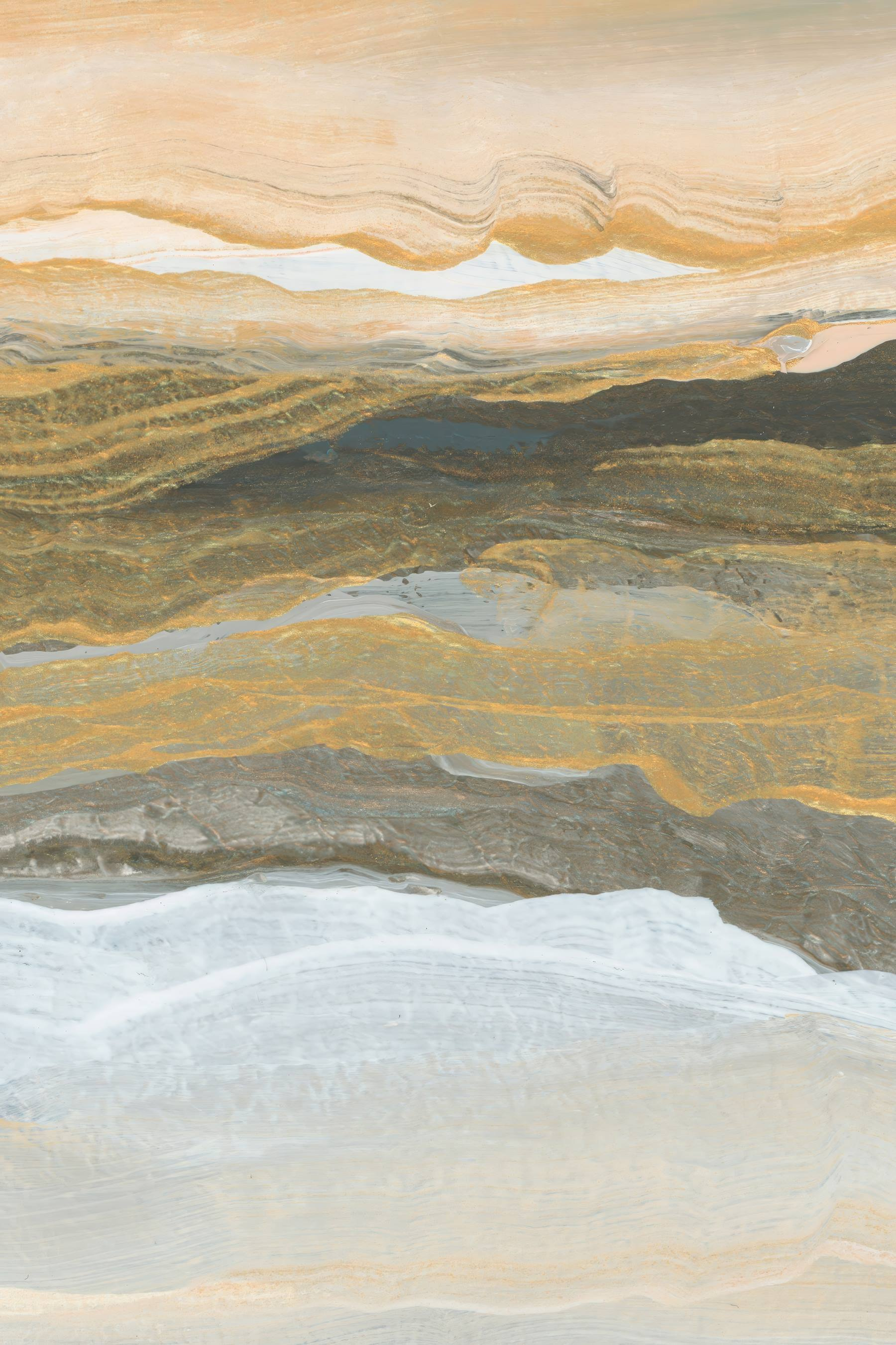Layered hues of earth and water Layered hues of earth and water