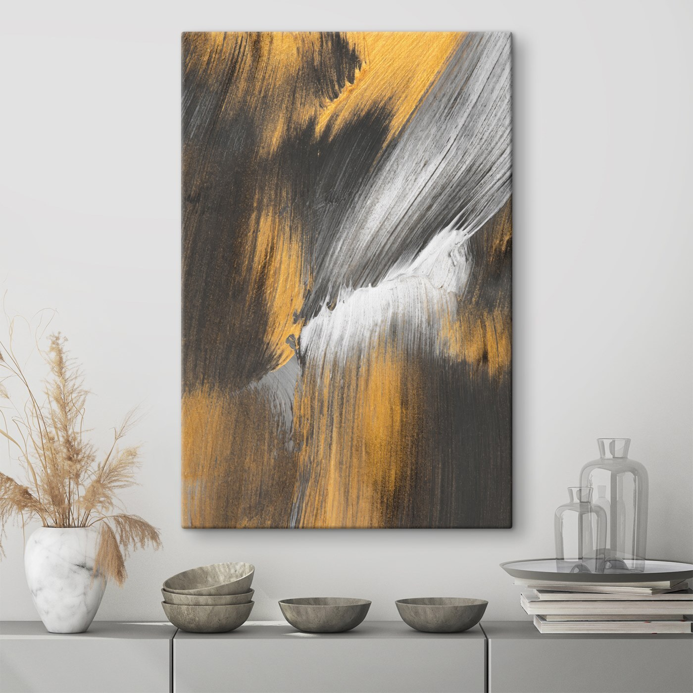 Black and yellow paint