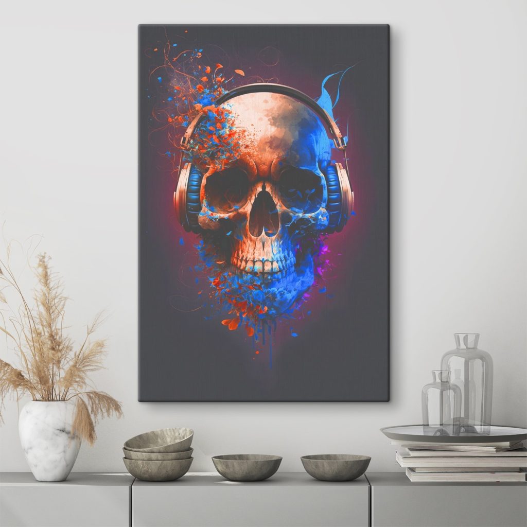 Skull with headphones Skull with headphones