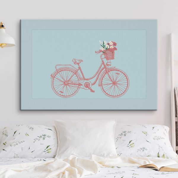 Bicycle with flowers in a basket