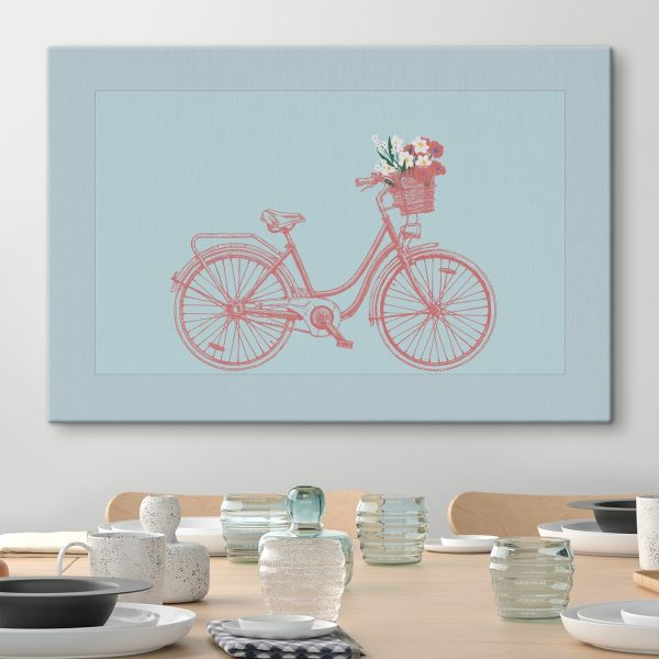 Bicycle with flowers in a basket