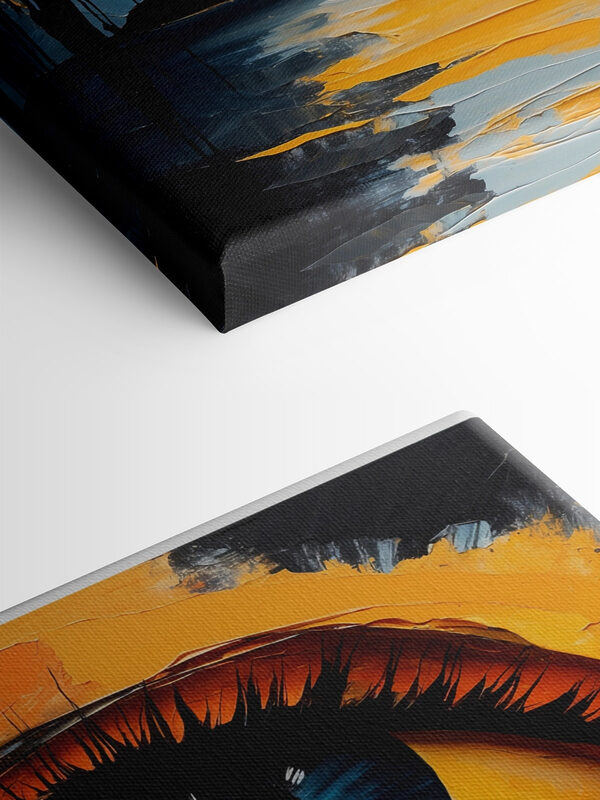 Painting of an eye and a sunset Painting of an eye and a sunset