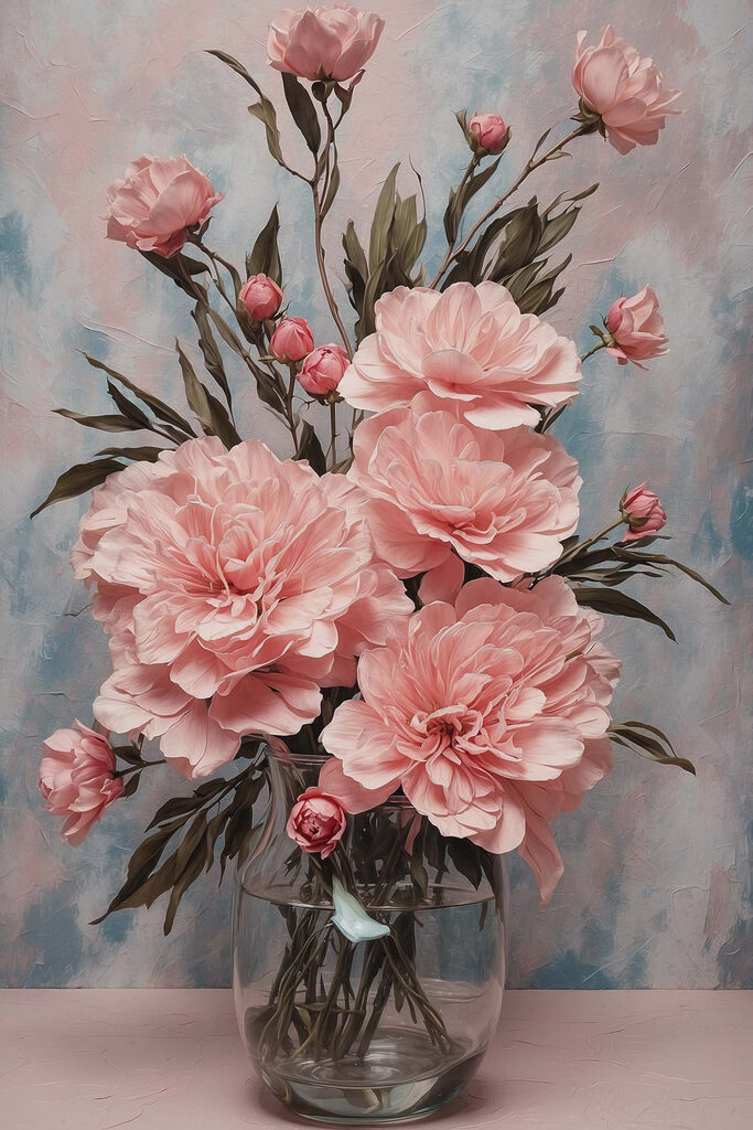 Vase of pink flowers Vase of pink flowers