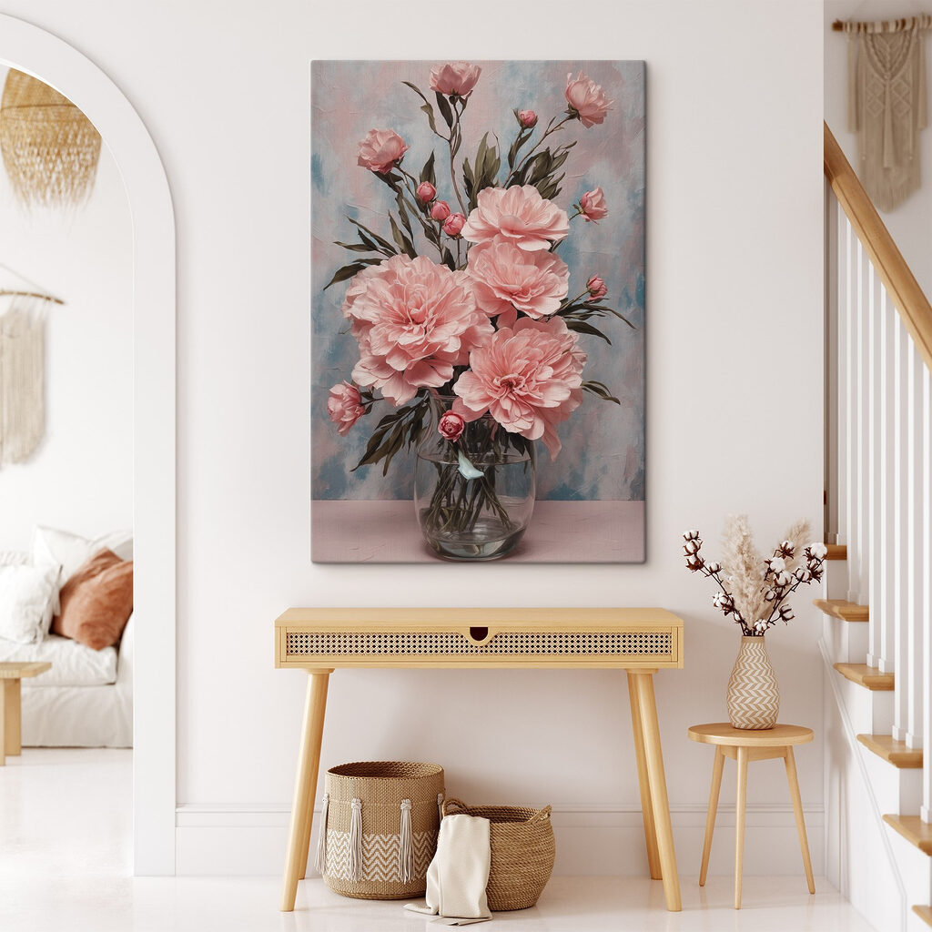 Vase of pink flowers Vase of pink flowers