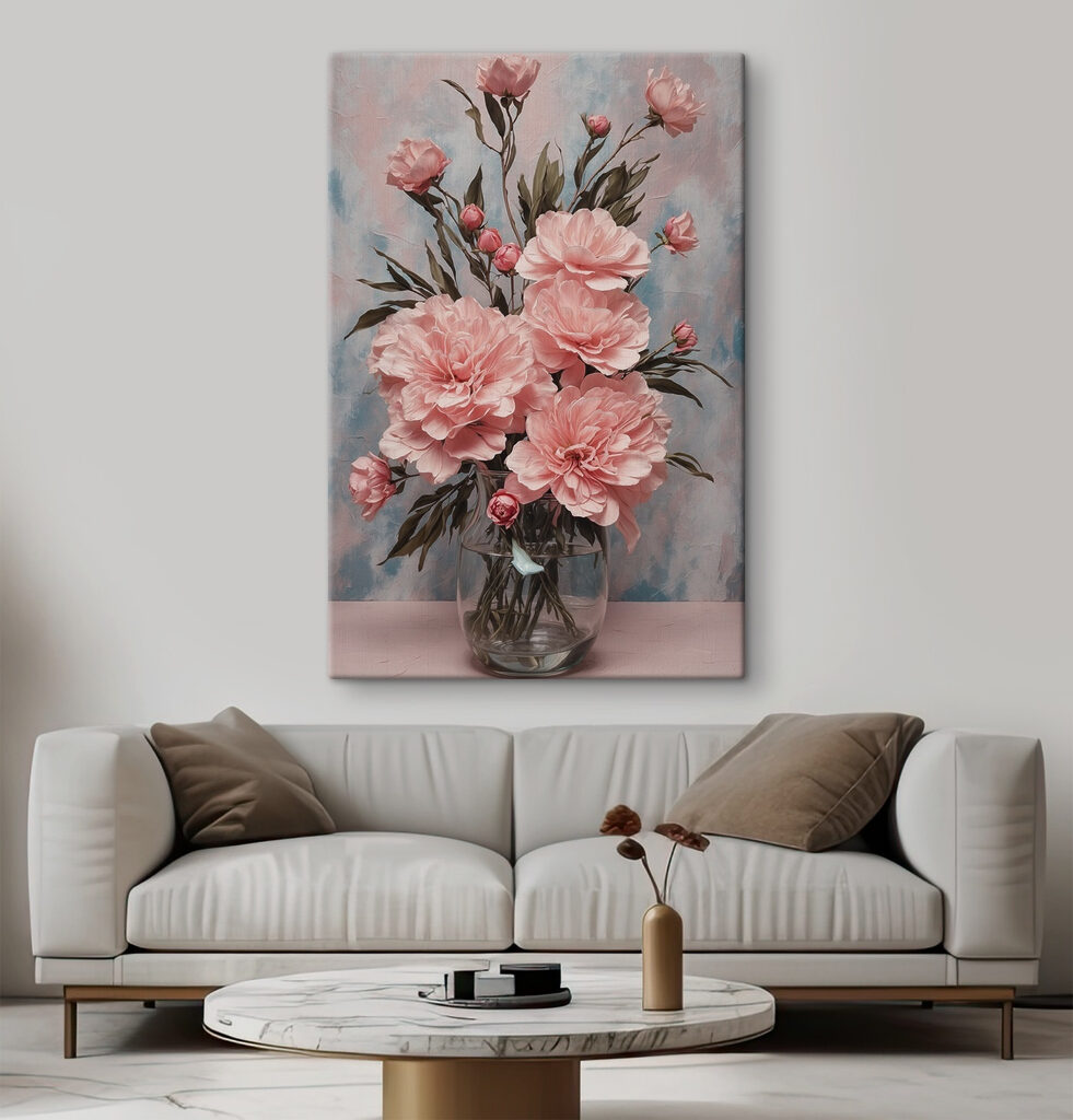 Vase of pink flowers Vase of pink flowers