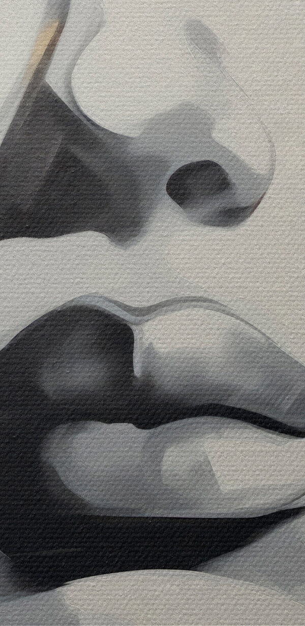 Painting of a woman's face