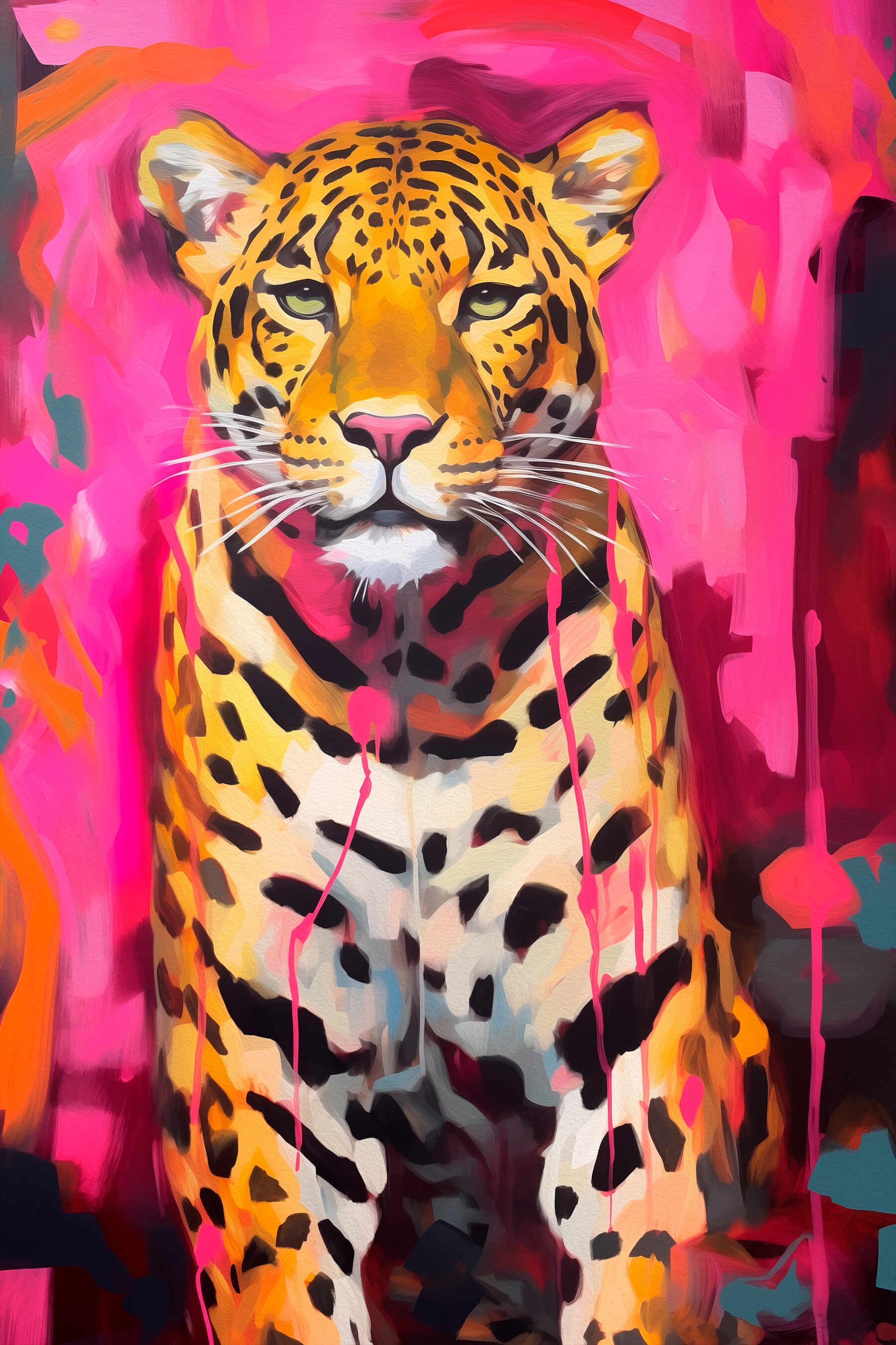 Painting of a leopard Painting of a leopard