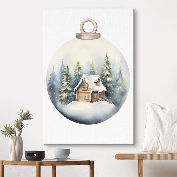 Cuadros Acuarela de una casa en un bosque cubierto de nieve (SKU: s41366) Cuadros Cuadros Acuarela de una casa en un bosque cubierto de nieve (SKU: s41366)