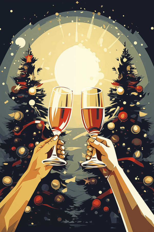 Pair of hands holding wine glasses Pair of hands holding wine glasses