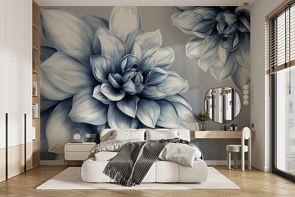 Elegante diseño floral en tonos monocromos Elegante diseño floral en tonos monocromos