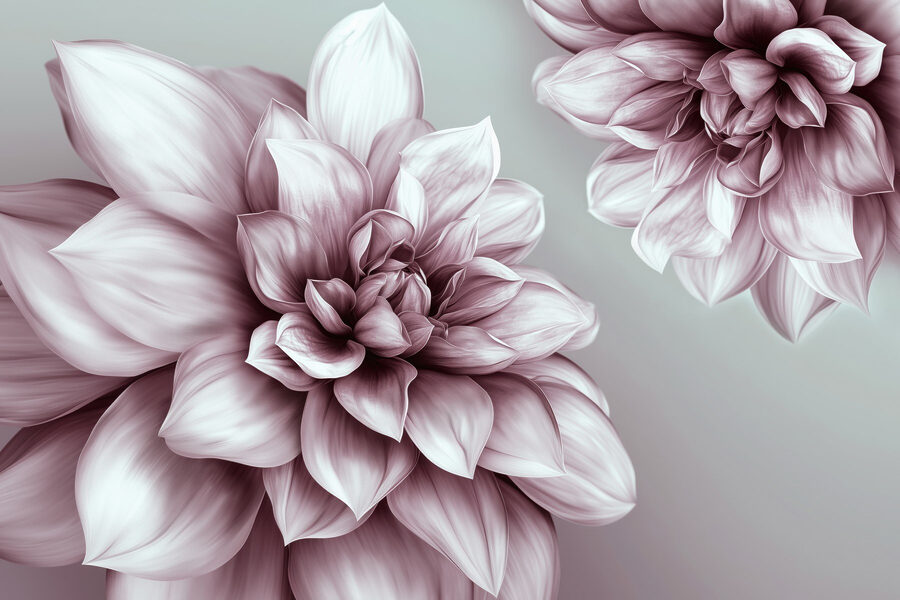 Delicadas flores en tonos suaves