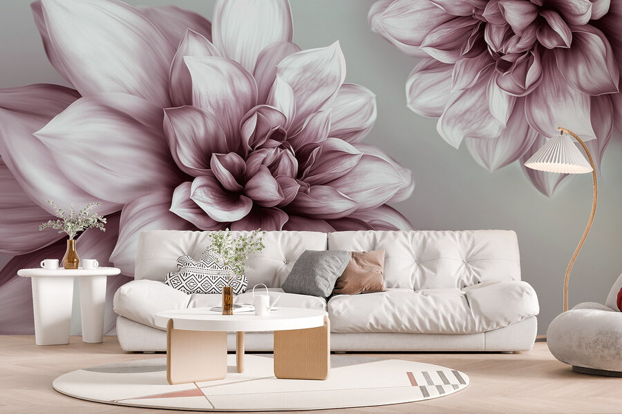 Delicadas flores en tonos suaves