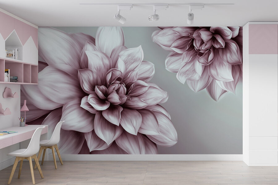 Delicadas flores en tonos suaves