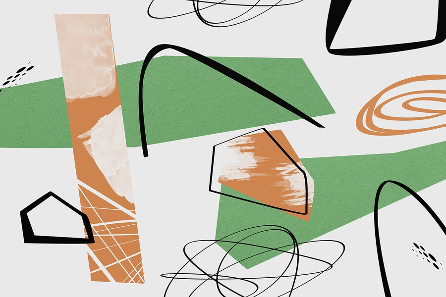 Formas abstractas en colores vibrantes