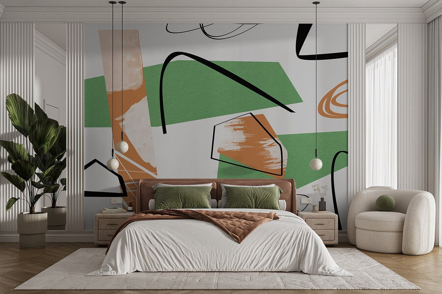Formas abstractas en colores vibrantes