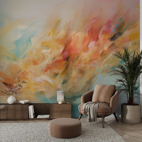 Pintura colorista de una nube de pintura Pintura colorista de una nube de pintura
