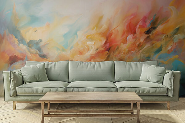 Pintura colorista de una nube de pintura Pintura colorista de una nube de pintura