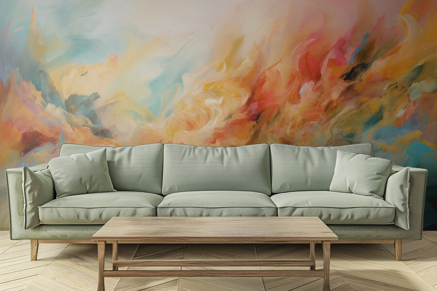 Pintura colorista de una nube de pintura Pintura colorista de una nube de pintura