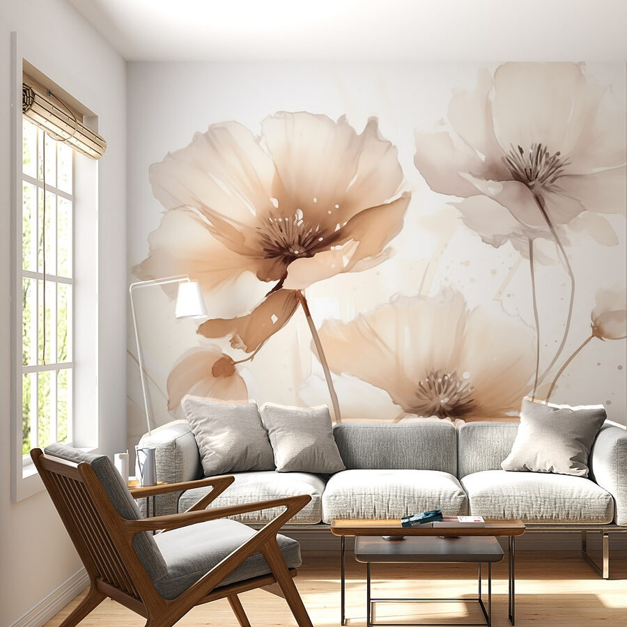 Delicadas flores en tonos suaves