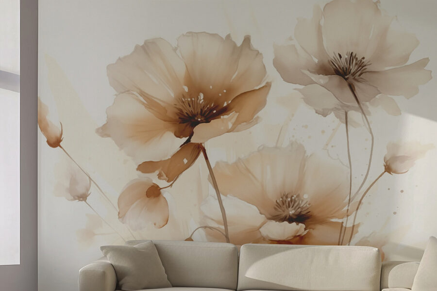 Delicadas flores en tonos suaves