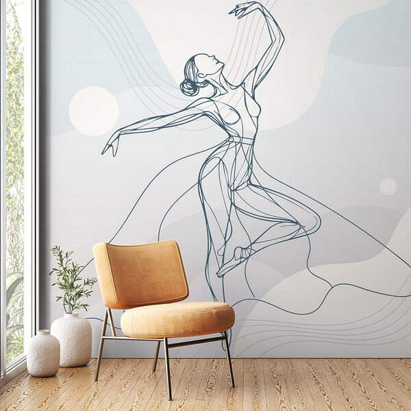 Fotomurales Fotomurales Dibujo de una mujer bailando (SKU: w01993)